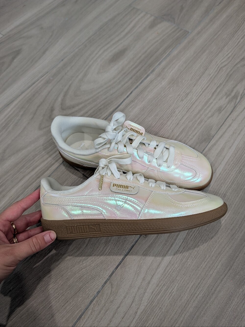 Puma Palermo Pearlized Shoes Size 9